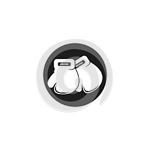 boxing gloves logo vector icon illustration