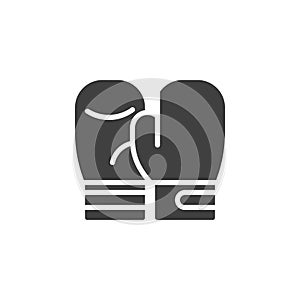 Boxing gloves vector icon