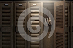 Boxing Gloves In Vintage Locker