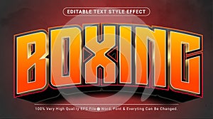 Boxing headline text effect, editable Text Effect