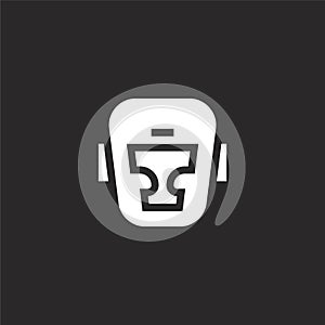 boxing helmet icon. Filled boxing helmet icon for website design and mobile, app development. boxing helmet icon from filled