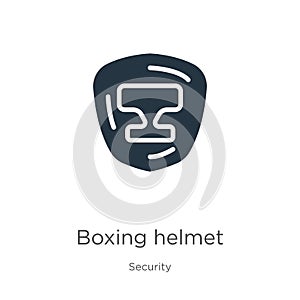 Boxing helmet icon vector. Trendy flat boxing helmet icon from security collection isolated on white background. Vector