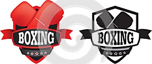 Boxing logo or badge, shield or branding