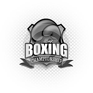 Boxing logo template design