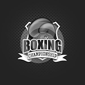 Boxing logo template design