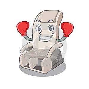 Boxing massage chair isolated in the character