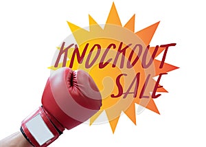 Boxing punch with knockout sale tag