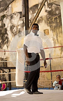 A boxing referee, Havana, Cuba