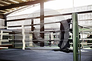 Boxing Ring Arena Stadium Fighting Competitive Sport Concept