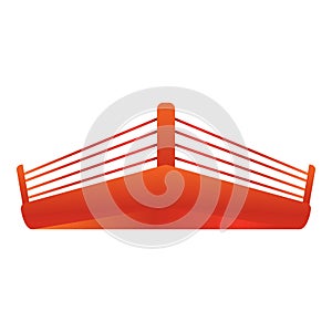 Boxing ring icon, cartoon style