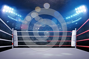 Boxing ring with illumination