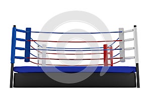 Boxing ring isolated on white background