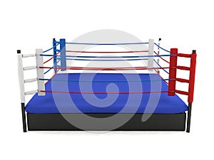 Boxing ring isolated on white background