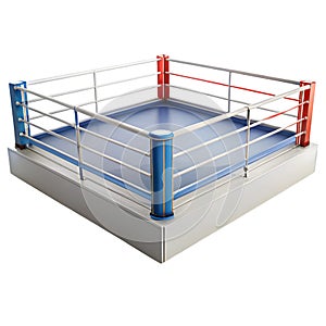 Boxing ring isolated on white background