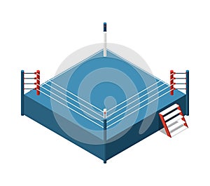 Boxing Ring Isometric Composition