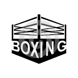 Boxing ring sign symbol. Boxing icon. Vector illustration