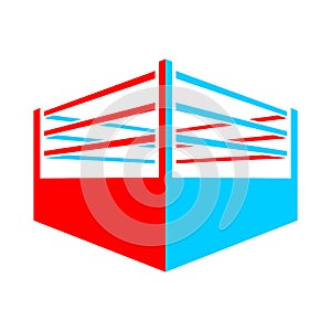 Boxing ring sign symbol. Boxing icon. Vector illustration