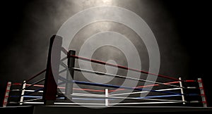 Boxing Ring Spotlit Dark