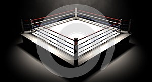 Boxing Ring Spotlit Dark