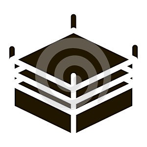 Boxing Ring Top View Icon Vector Glyph Illustration