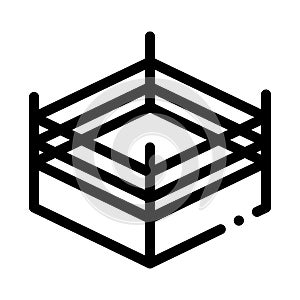 Boxing Ring Top View Icon Vector Outline Illustration