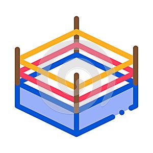 Boxing Ring Top View Icon Vector Outline Illustration