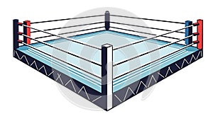 Boxing Ring Vector Illustration on White Background