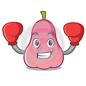 Boxing rose apple character cartoon