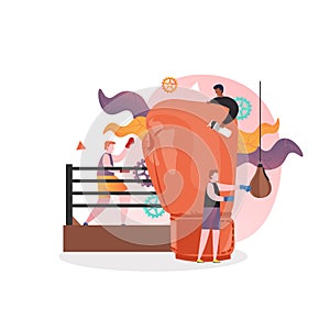 Boxing sport vector concept for web banner, website page
