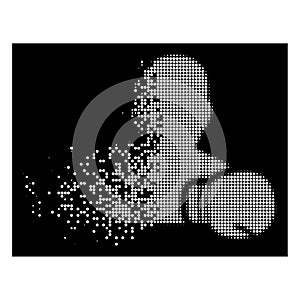 Bright Dissipated Dotted Halftone Boxing Sportsman Icon photo