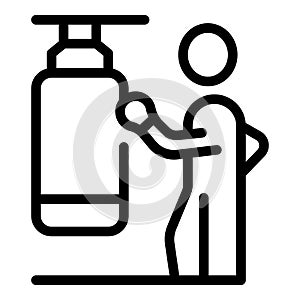 Boxing training icon outline vector. Fight club