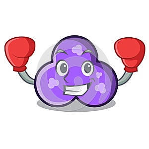 Boxing trefoil character cartoon style