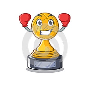 Boxing volleyball trophy isolated in the character photo