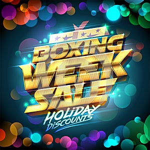 Boxing week sale holiday discounts banner