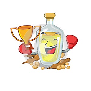 Boxing winner soybean oil with the character shape