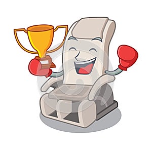 Boxing winner toy massage chair in cartoon shape