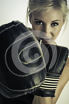 Boxing woman