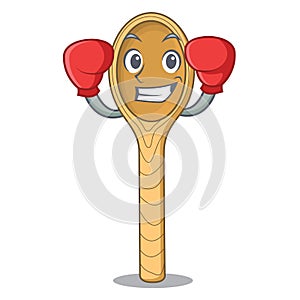 Boxing wooden spoon character cartoon