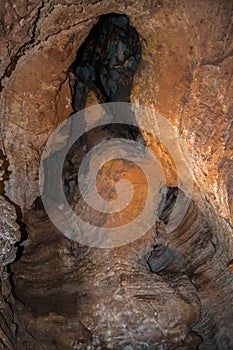 A Boxwork geological formation of rocks in Wind Cave National Park, South Dakota