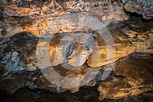 A Boxwork geological formation of rocks in Wind Cave National Park, South Dakota