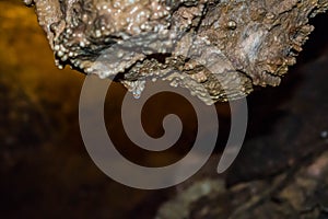 A Boxwork geological formation of rocks in Wind Cave National Park, South Dakota