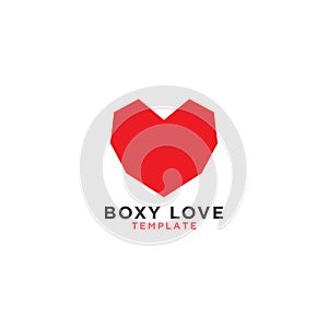 Boxy love graphic design template