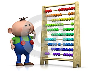 Boy with abacus