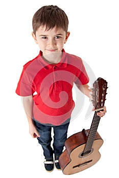 Boy with acoustic guitar