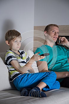 Boy addicted to television