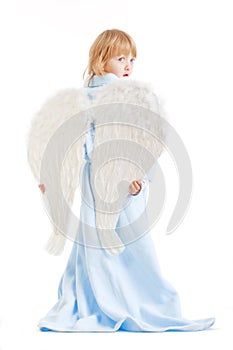 Boy with angel wings