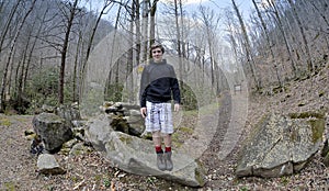 Boy at the Appalachian Trail