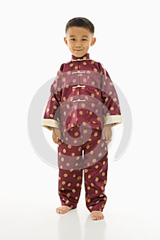 Boy in Asian attire. photo