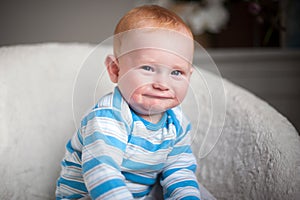 Boy with atopic dermatitis