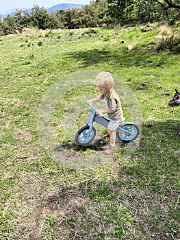 Boy on Balance bike